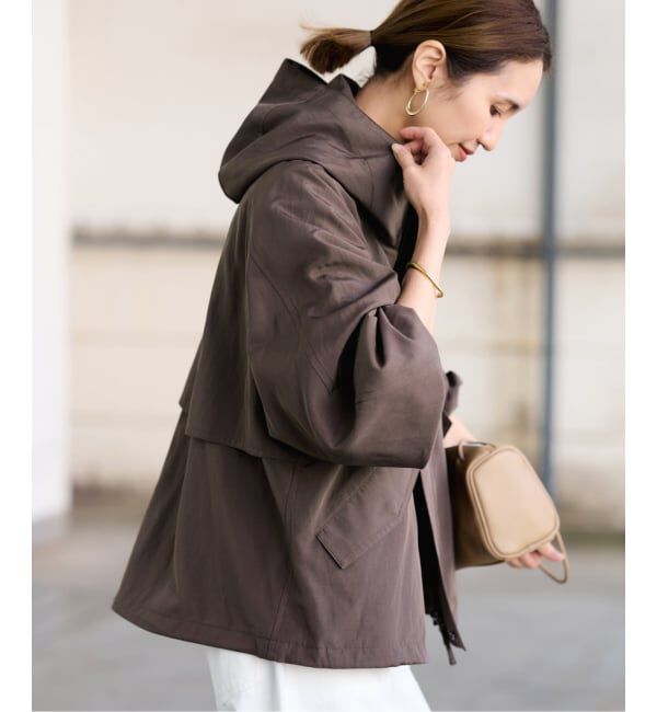 FRAMeWORK「≪追加≫リネンPLタッサーフードショートブルゾン 3」|ブルゾン・スタジャン|