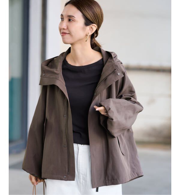 FRAMeWORK「≪追加≫リネンPLタッサーフードショートブルゾン 3」|ブルゾン・スタジャン|