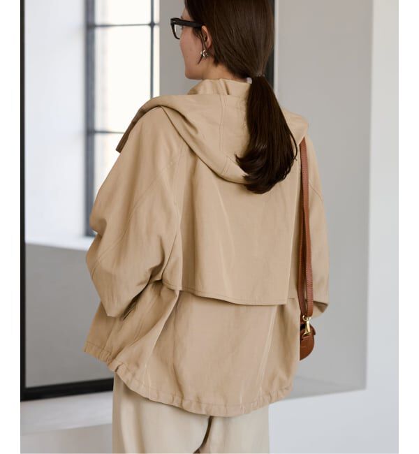 FRAMeWORK「≪追加≫リネンPLタッサーフードショートブルゾン 3」|ブルゾン・スタジャン|