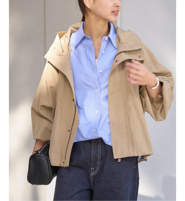 FRAMeWORK「≪追加≫リネンPLタッサーフードショートブルゾン 3」|ブルゾン・スタジャン|