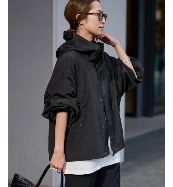 FRAMeWORK「≪追加≫リネンPLタッサーフードショートブルゾン 3」|ブルゾン・スタジャン|