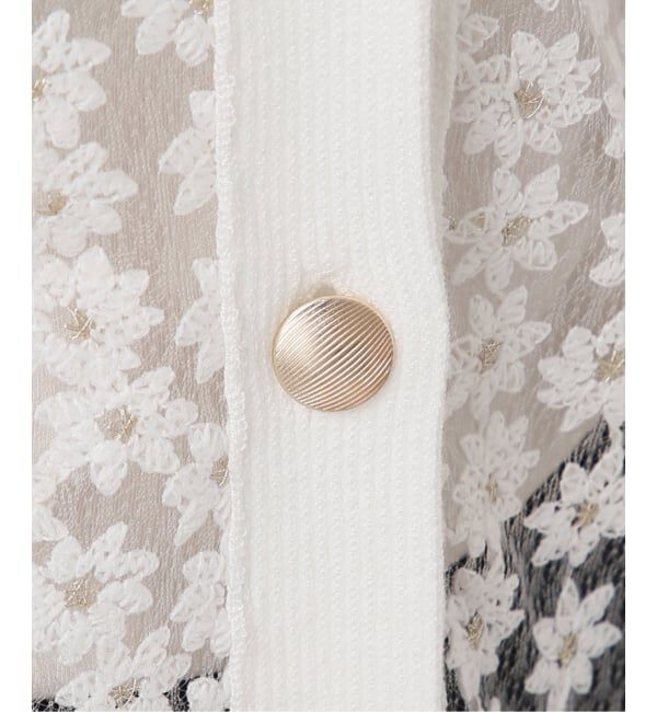  「《予約》【洗える】フラワーレースカーディガン」|カーディガン|