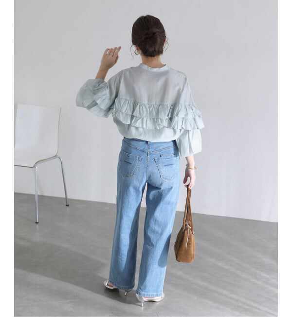  「《予約》【洗える】ダブルフリルシャツ」|シャツ・ブラウス|