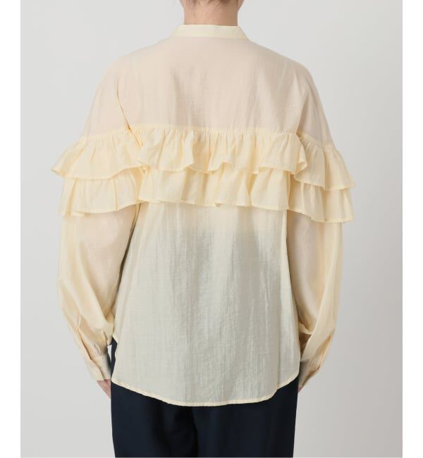  「《予約》【洗える】ダブルフリルシャツ」|シャツ・ブラウス|