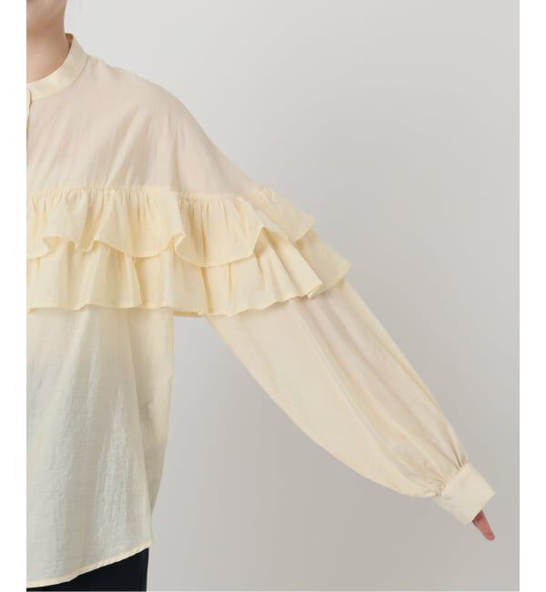  「《予約》【洗える】ダブルフリルシャツ」|シャツ・ブラウス|
