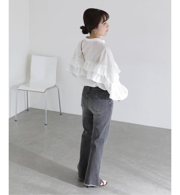  「《予約》【洗える】ダブルフリルシャツ」|シャツ・ブラウス|