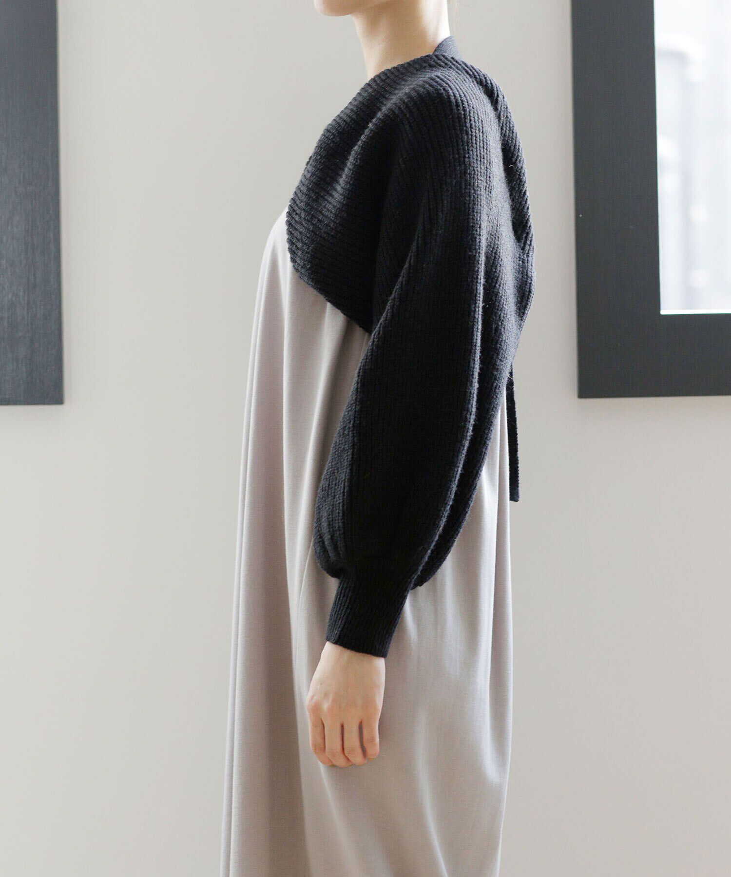 nano･universe「レースアップボレロ 長袖」|カーディガン|