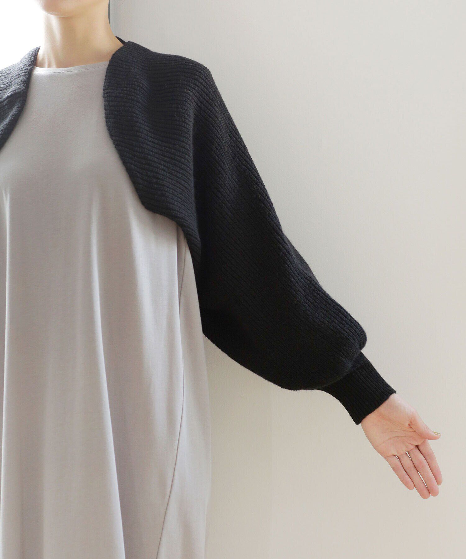 nano･universe「レースアップボレロ 長袖」|カーディガン|