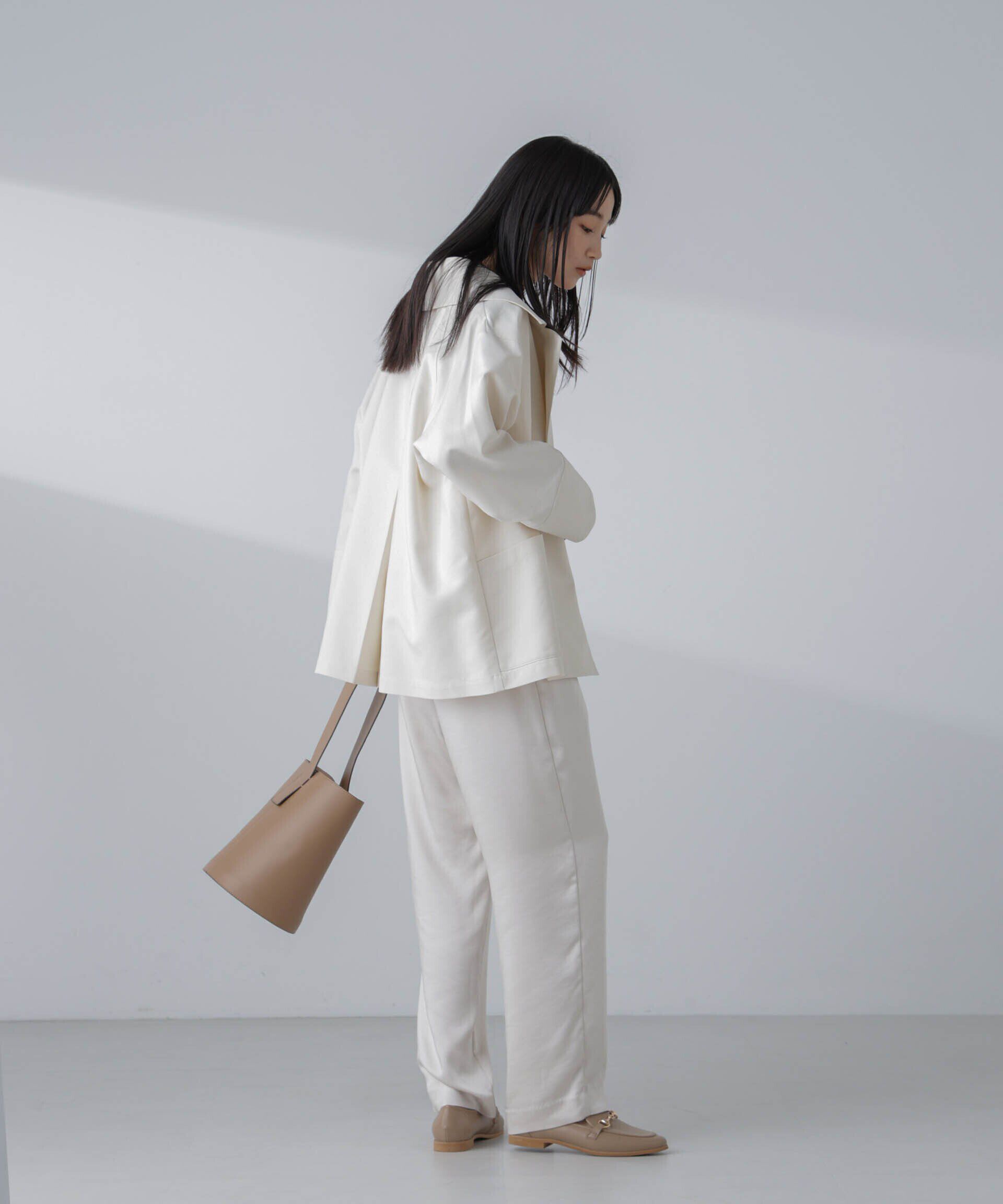 nano･universe「ミドル丈ビッグラペルコート」|トレンチコート|