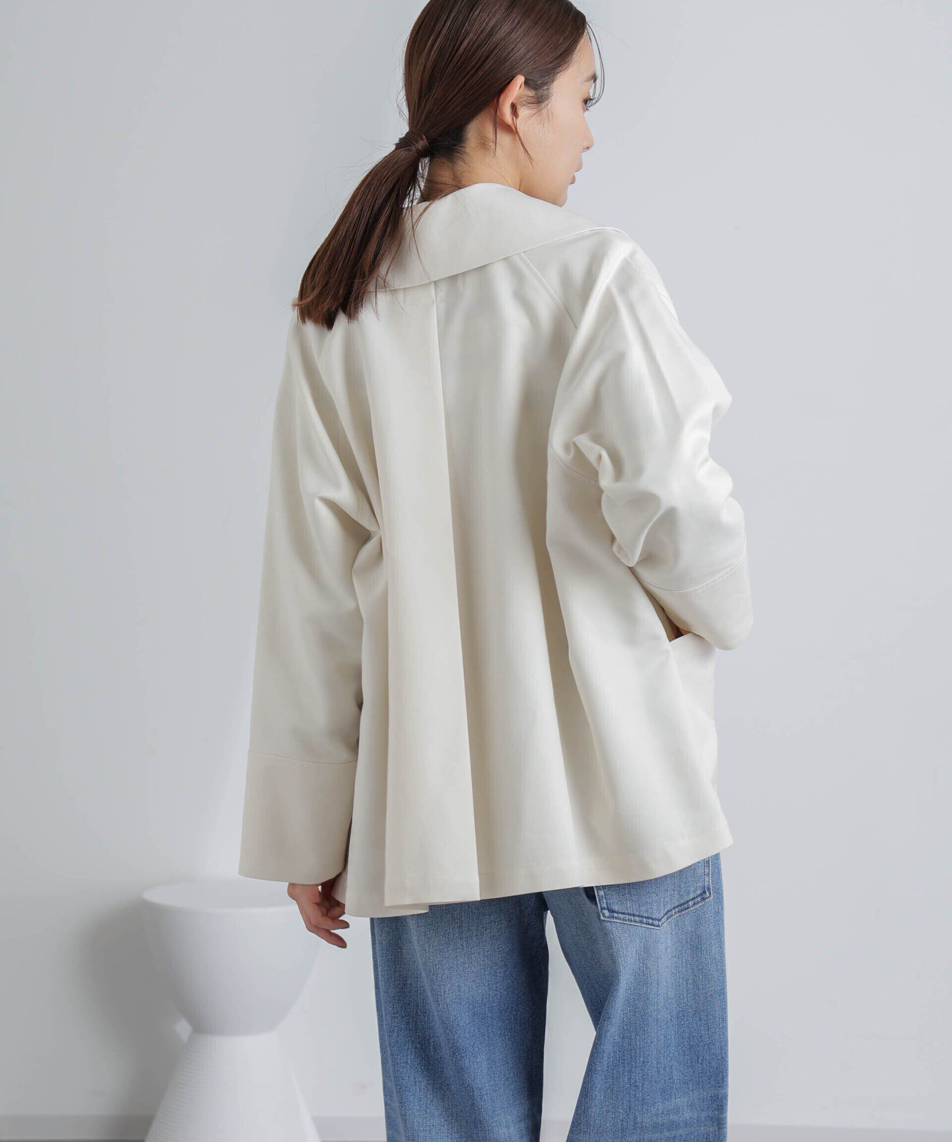 nano･universe「ミドル丈ビッグラペルコート」|トレンチコート|