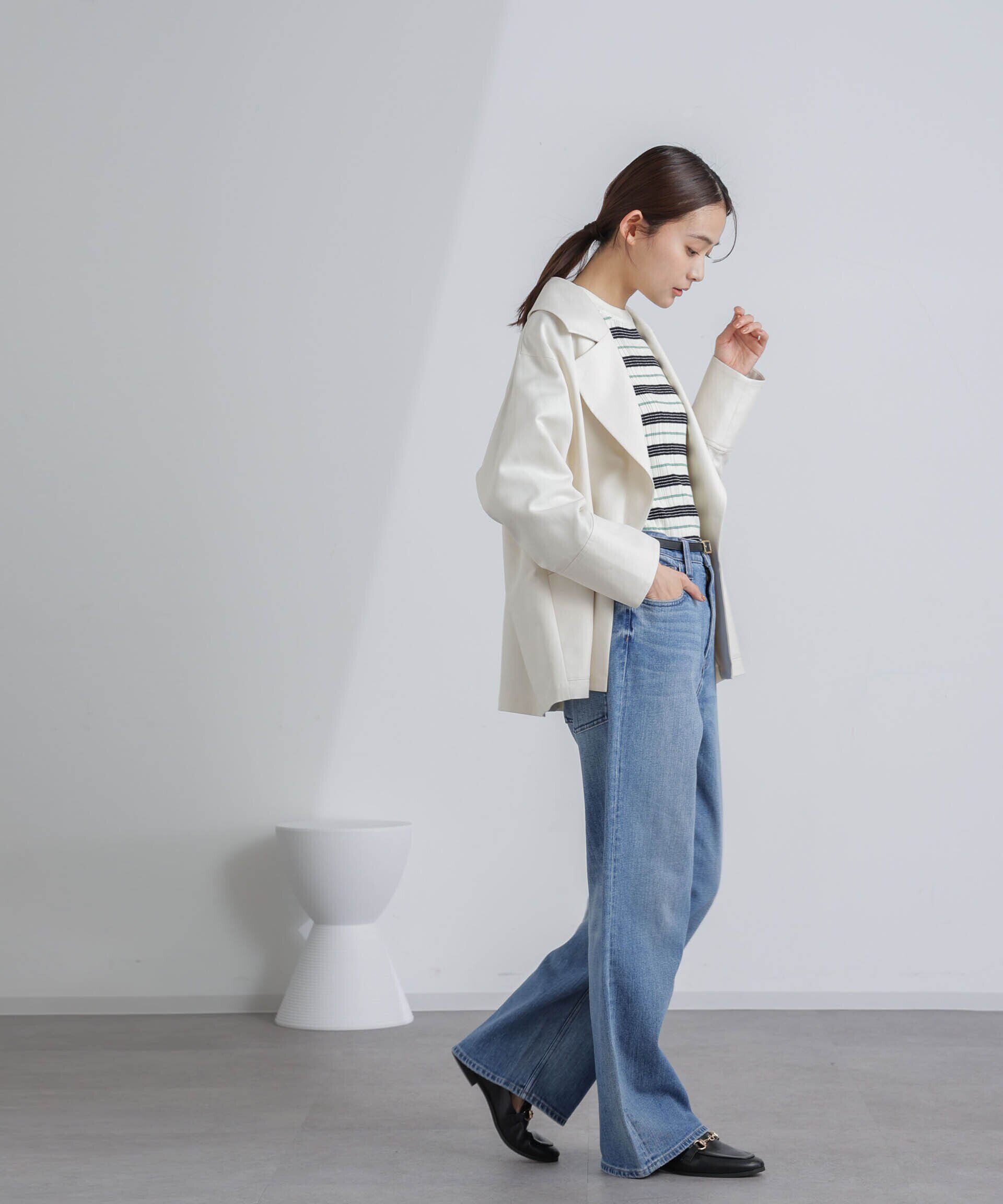 nano･universe「ミドル丈ビッグラペルコート」|トレンチコート|