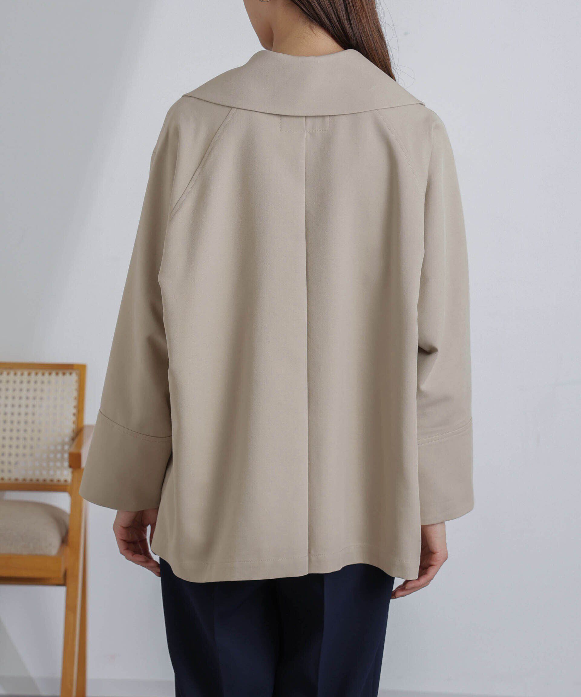 nano･universe「ミドル丈ビッグラペルコート」|トレンチコート|