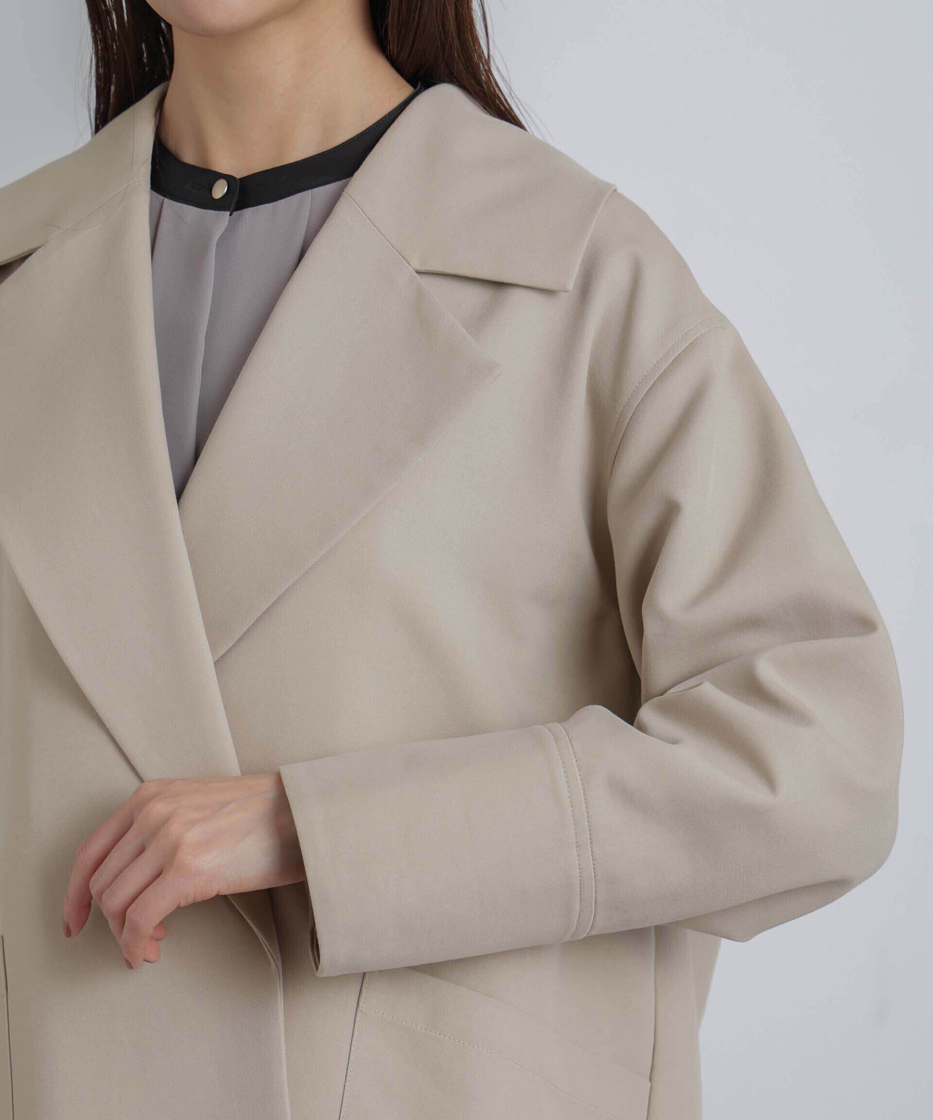 nano･universe「ミドル丈ビッグラペルコート」|トレンチコート|