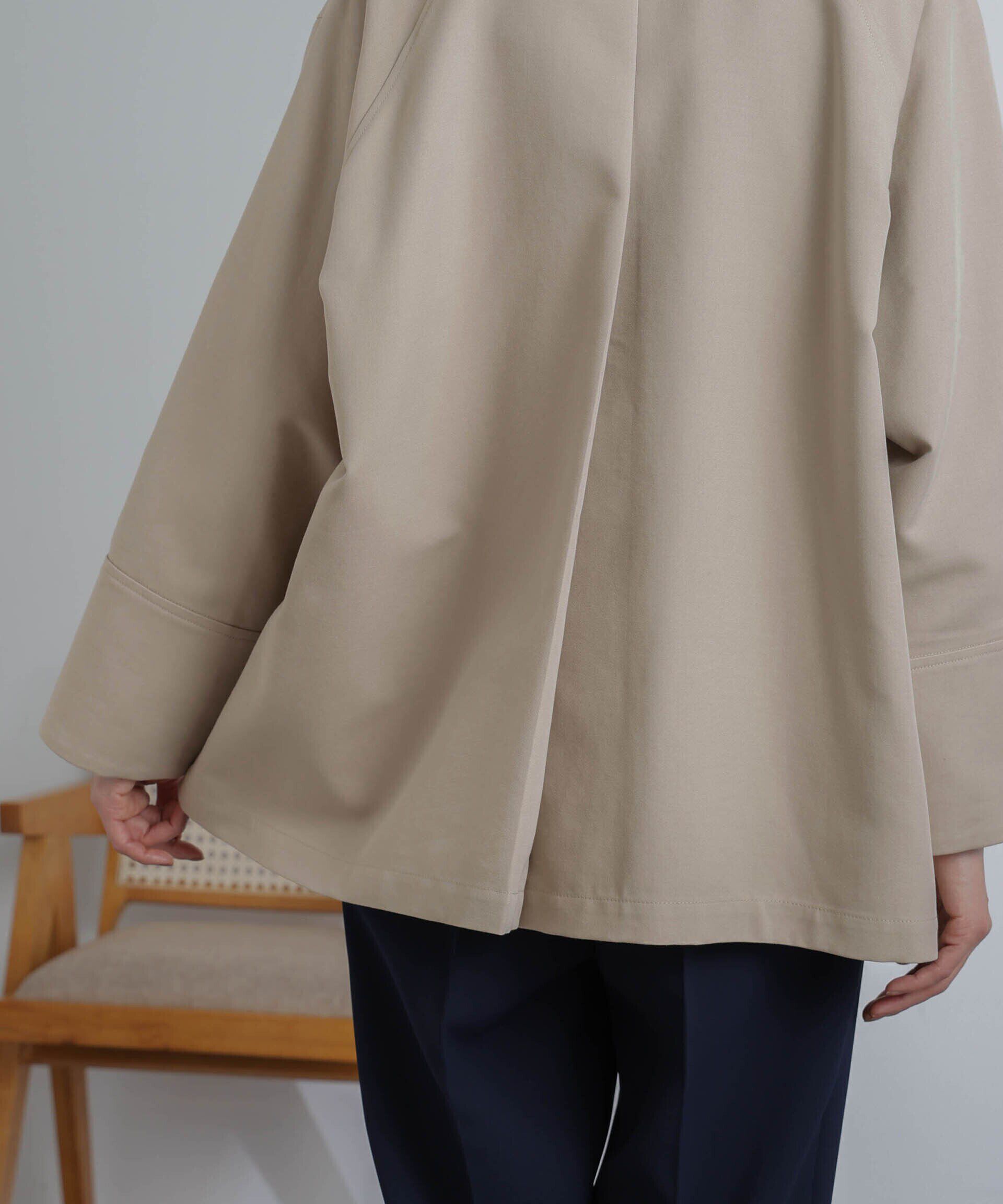 nano･universe「ミドル丈ビッグラペルコート」|トレンチコート|