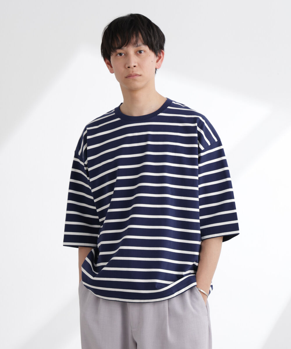 nano･universe「ルーズフィットワイドスリーブTシャツ 7分袖」|Tシャツ・カットソー|