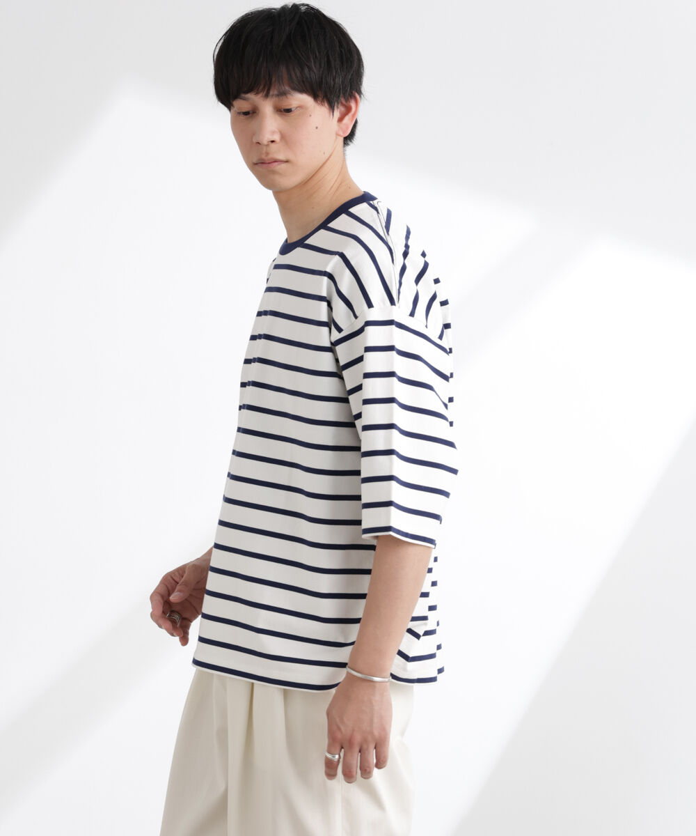 nano･universe「ルーズフィットワイドスリーブTシャツ 7分袖」|Tシャツ・カットソー|