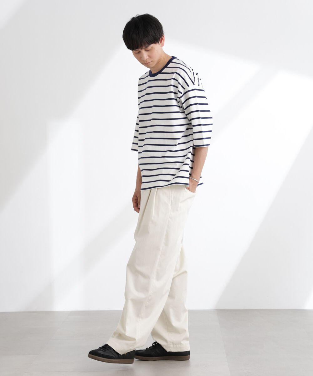 nano･universe「ルーズフィットワイドスリーブTシャツ 7分袖」|Tシャツ・カットソー|