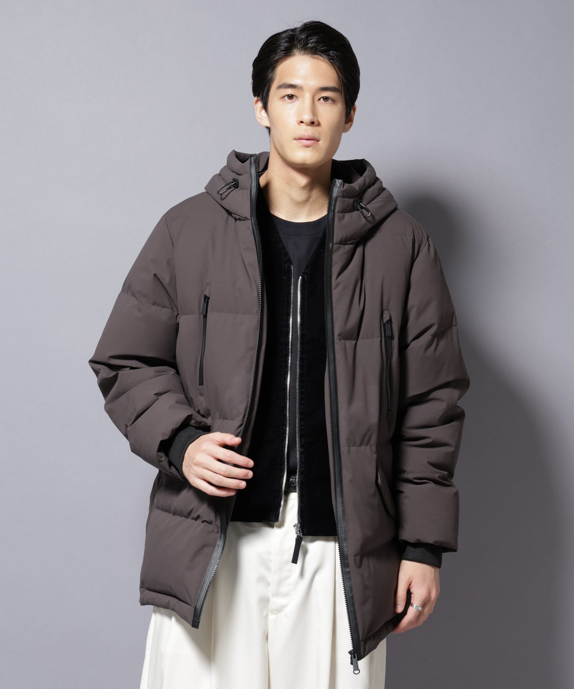 nano･universe「「西川ダウン(R)」SOLOTEXダウン」|ダウン|チャコール3