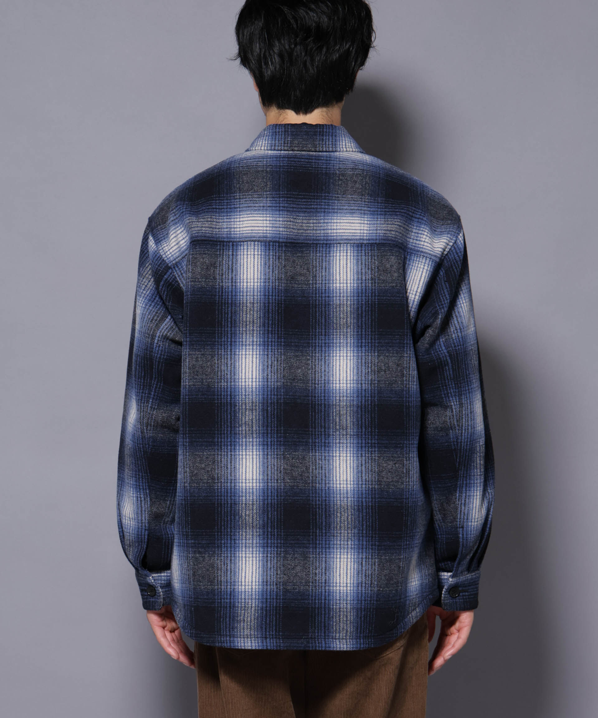 nano･universe「テックメルトンチェックシャツブルゾン」|ブルゾン・スタジャン|