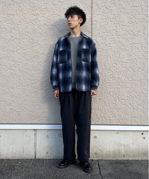 nano･universe「テックメルトンチェックシャツブルゾン」|ブルゾン・スタジャン|