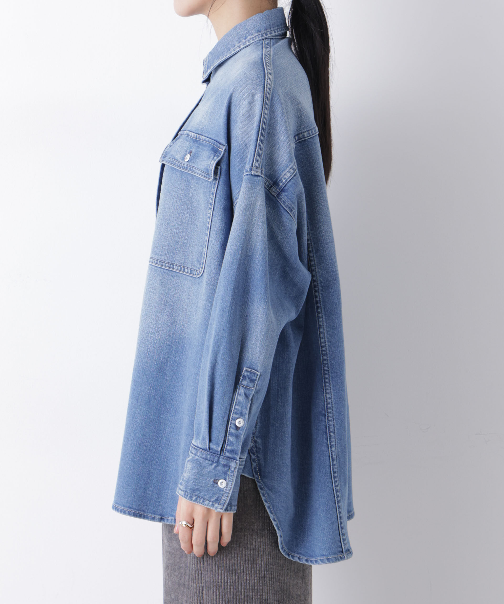 nano･universe「Healthy DENIM/別注 Almond Mid Used」|シャツ・ブラウス|