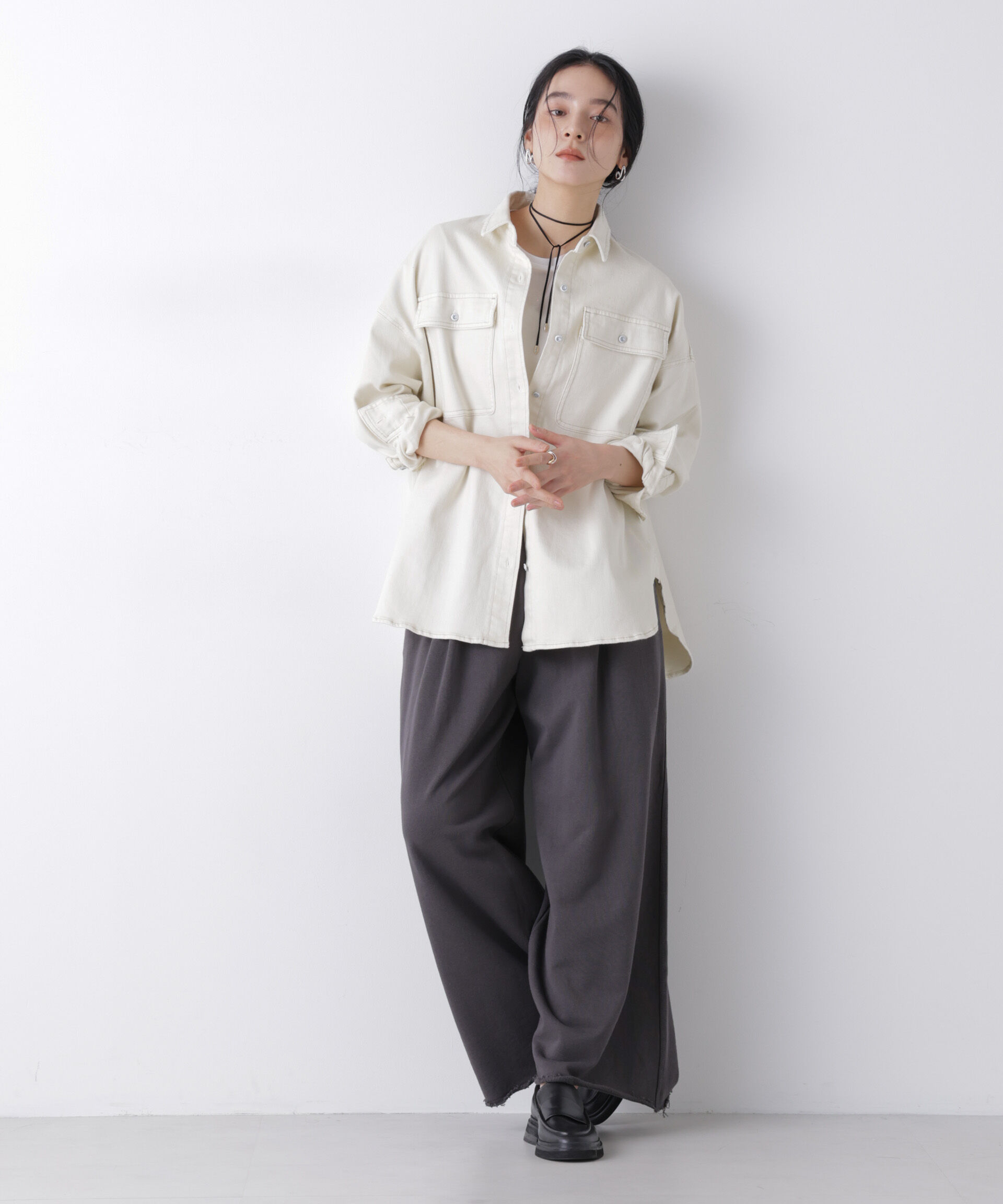 nano･universe「Healthy DENIM/別注 Almond Ecru」|シャツ・ブラウス|