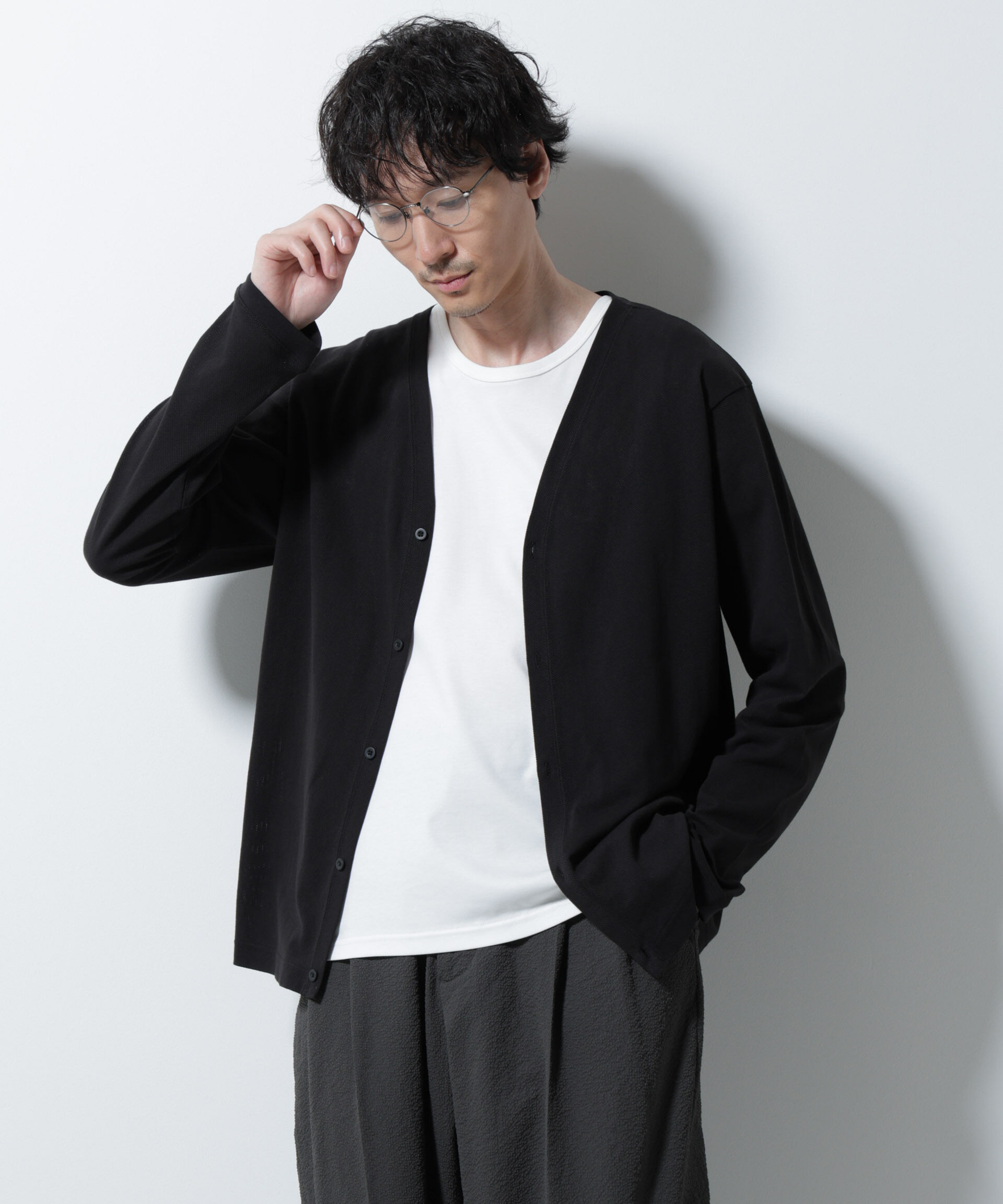 nano･universe「エアパッセージ ジャージーカーディガン」|Tシャツ・カットソー|