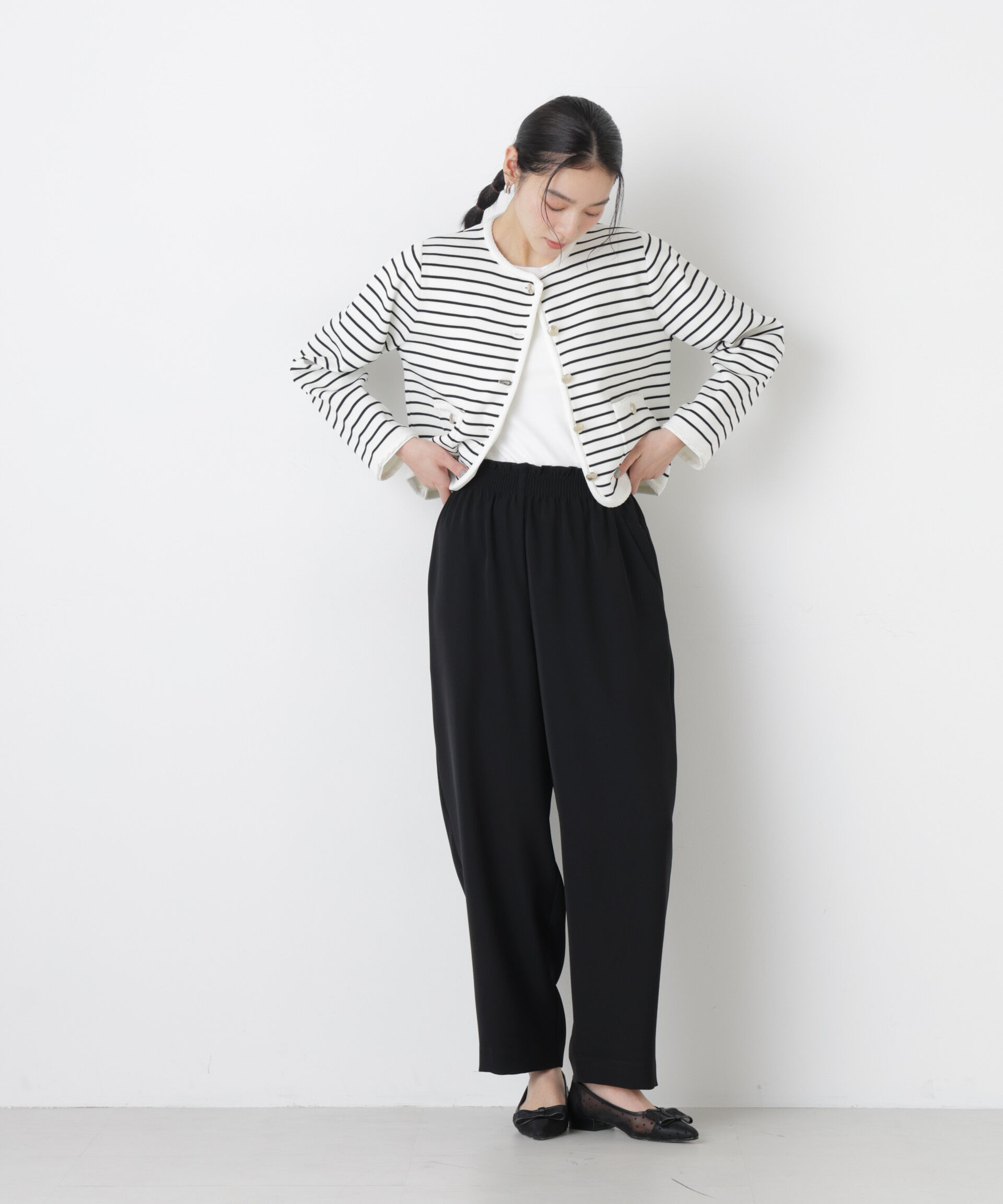 nano･universe「ゴールドボタンニットジャケット」|ニット・セーター|