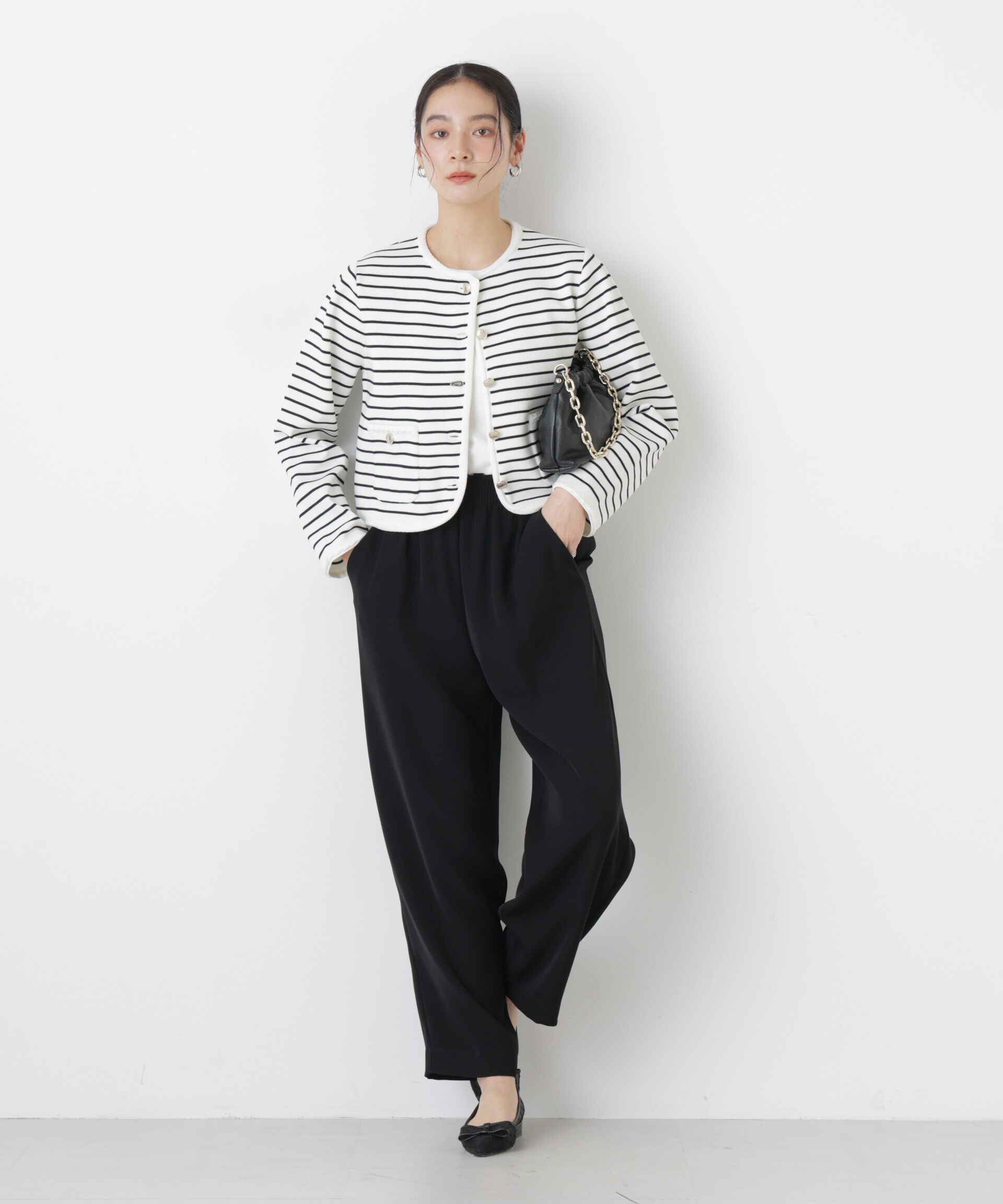 nano･universe「ゴールドボタンニットジャケット」|ニット・セーター|