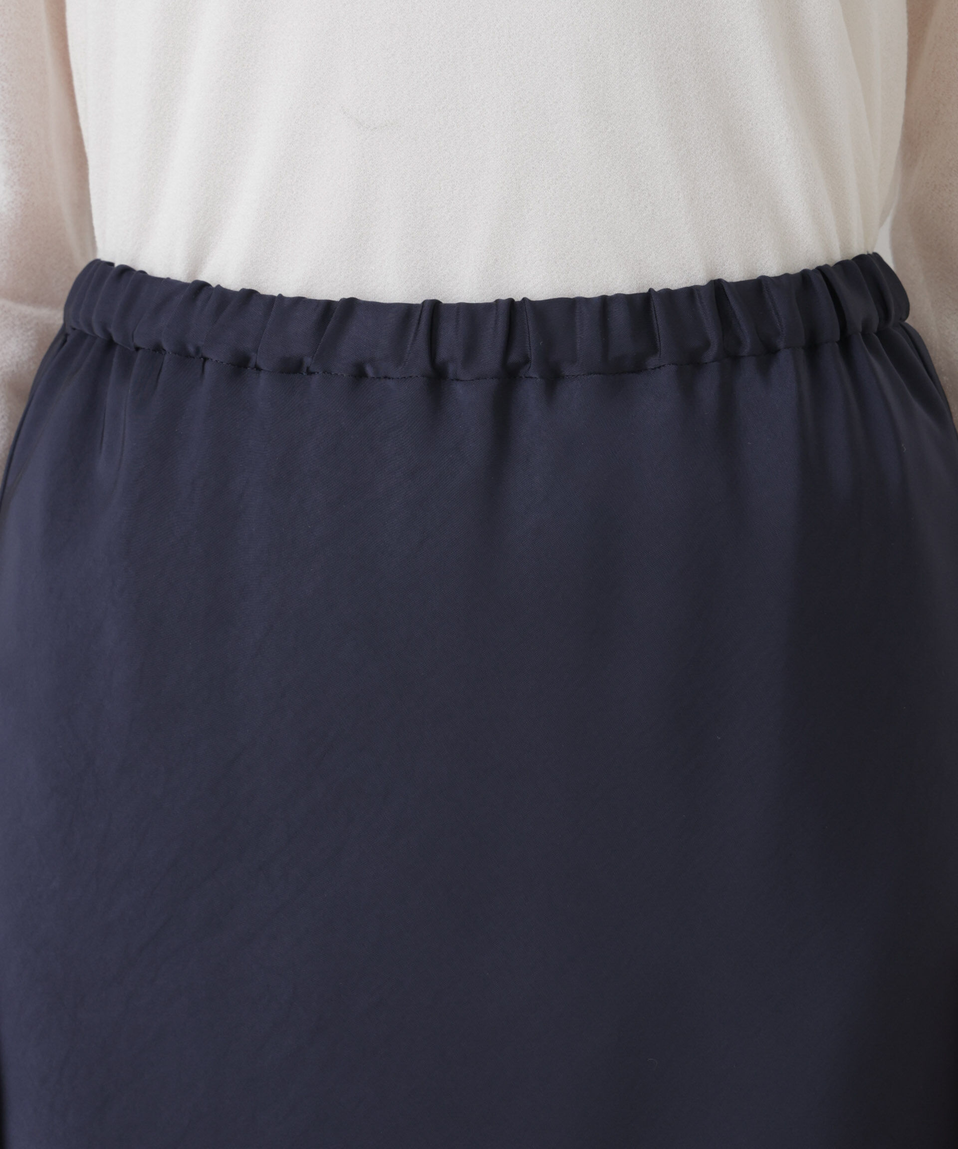 nano･universe「ダブルサテンレイヤードデザインスカート」|スカート|