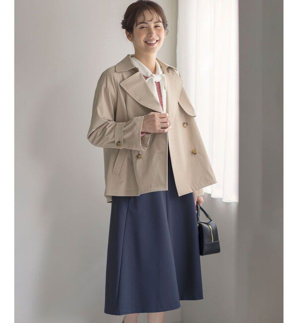 組曲「【WEB限定】コットンライクツイル ショートトレンチコート」|トレンチコート|