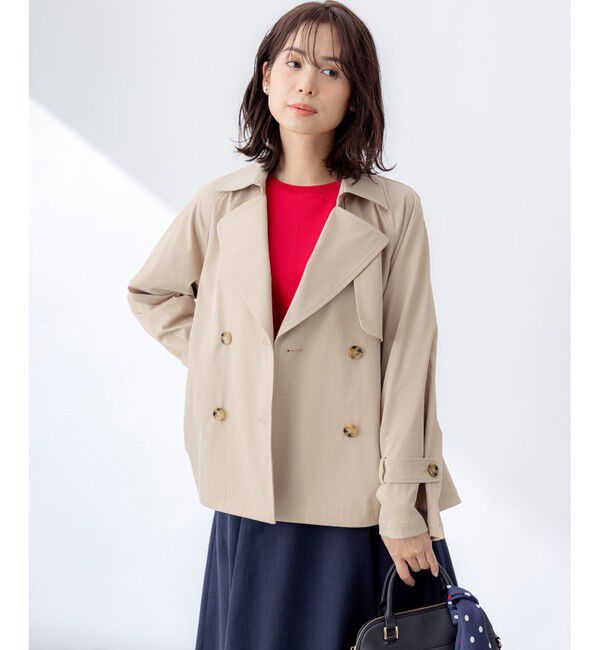 組曲「【WEB限定】コットンライクツイル ショートトレンチコート」|トレンチコート|