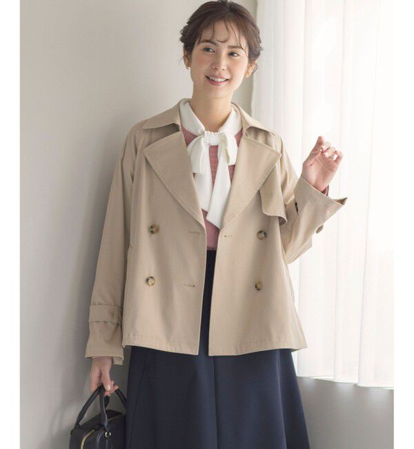 組曲「【WEB限定】コットンライクツイル ショートトレンチコート」|トレンチコート|