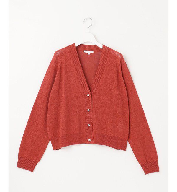 自由区「【洗える】ペーパーブレンドショート カーディガン」|カーディガン|