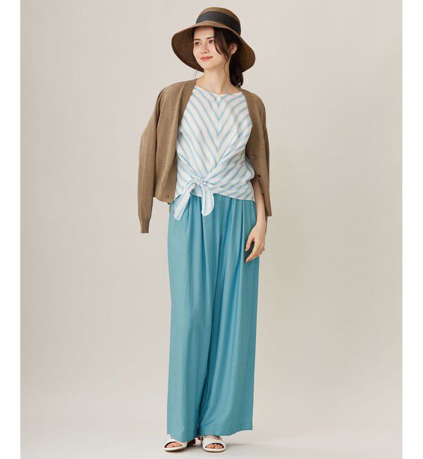 自由区「【洗える】ペーパーブレンドショート カーディガン」|カーディガン|