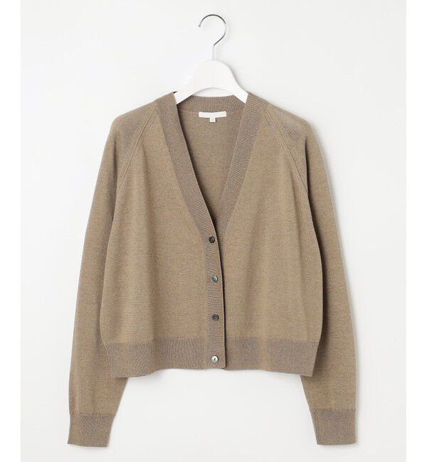 自由区「【洗える】ペーパーブレンドショート カーディガン」|カーディガン|