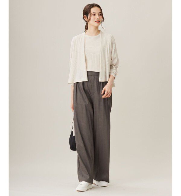 自由区「【アンサンブル対応・洗える】ハンディ カーディガン ショート丈」|カーディガン|