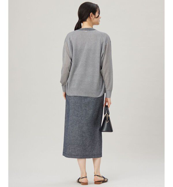 自由区「【アンサンブル対応・洗える】ラメシアー カーディガン」|カーディガン|