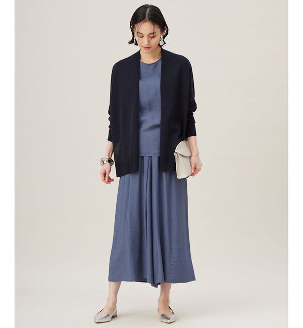 自由区「【アンサンブル対応・洗える】ドライシアーファインゲージ カーディガン」|カーディガン|