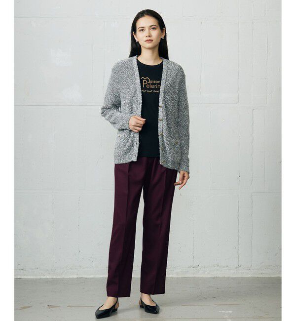 自由区「【カタログ掲載】ラメファンシーツイード カーディガン」|カーディガン|