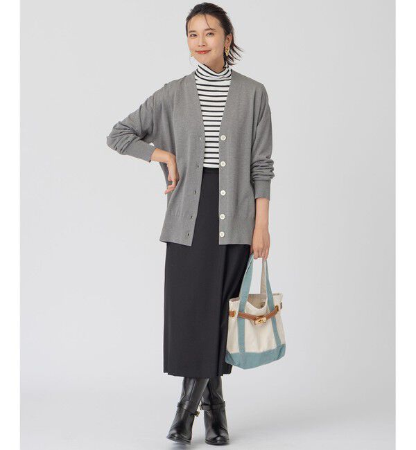 23区「シルクコットン ベーシック カーディガン」|カーディガン|