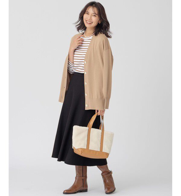 23区「シルクコットン ベーシック カーディガン」|カーディガン|