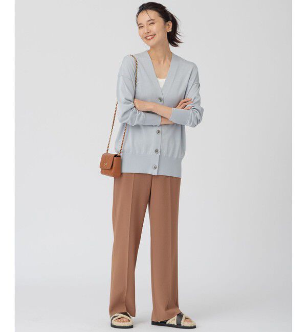 23区「シルクコットン ベーシック カーディガン」|カーディガン|