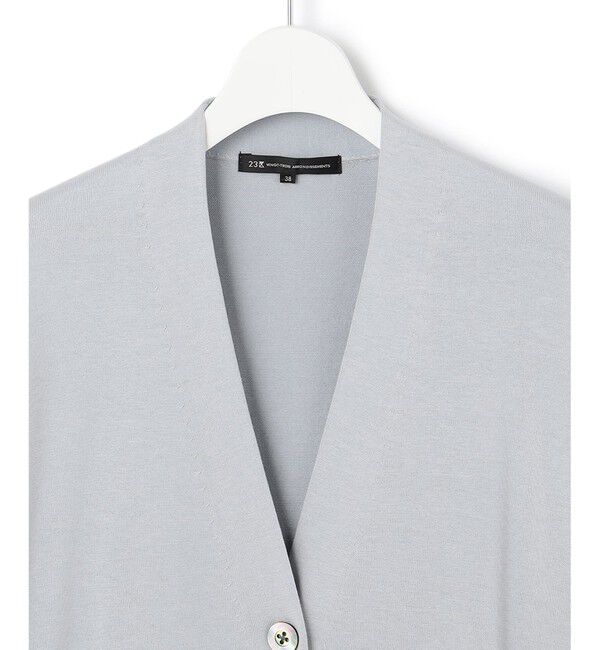 23区「シルクコットン ベーシック カーディガン」|カーディガン|