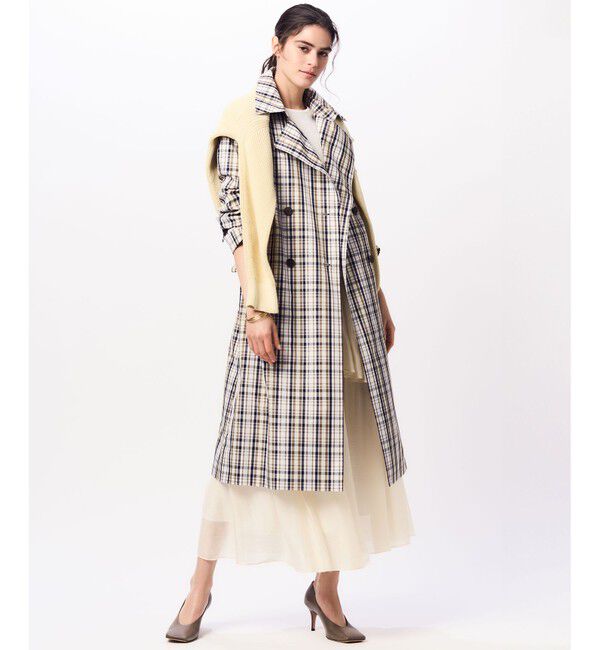 23区「メモリーチェック トレンチコート」|トレンチコート|