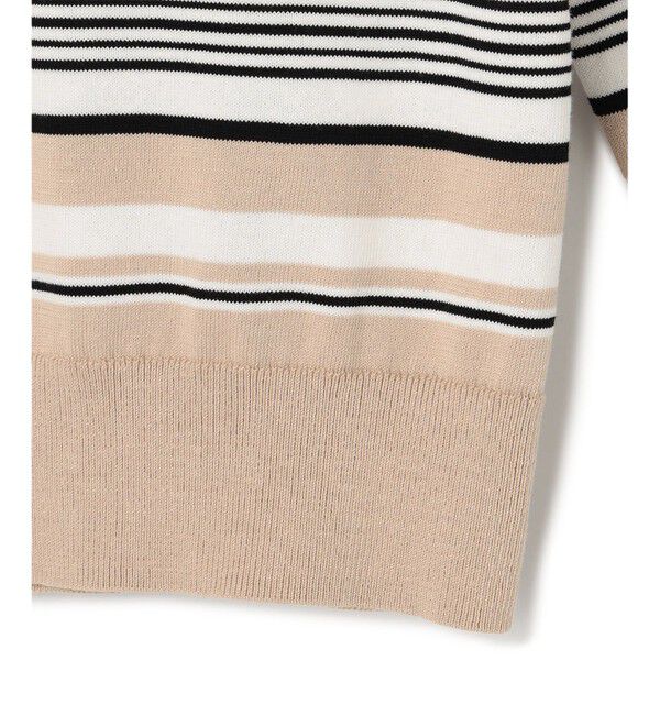 23区「【洗える】プレミアムビオコットン マルチボーダー カーディガン」|カーディガン|