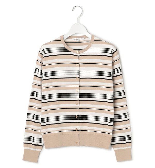 23区「【洗える】プレミアムビオコットン マルチボーダー カーディガン」|カーディガン|