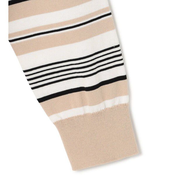 23区「【洗える】プレミアムビオコットン マルチボーダー カーディガン」|カーディガン|