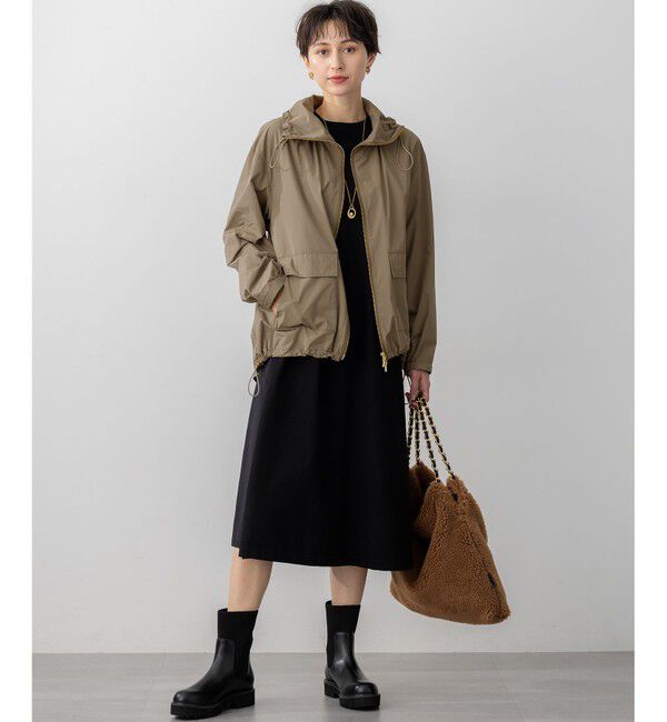 23区「【撥水加工】ソフトメモリータフタ スタンドネック ブルゾン」|ブルゾン・スタジャン|