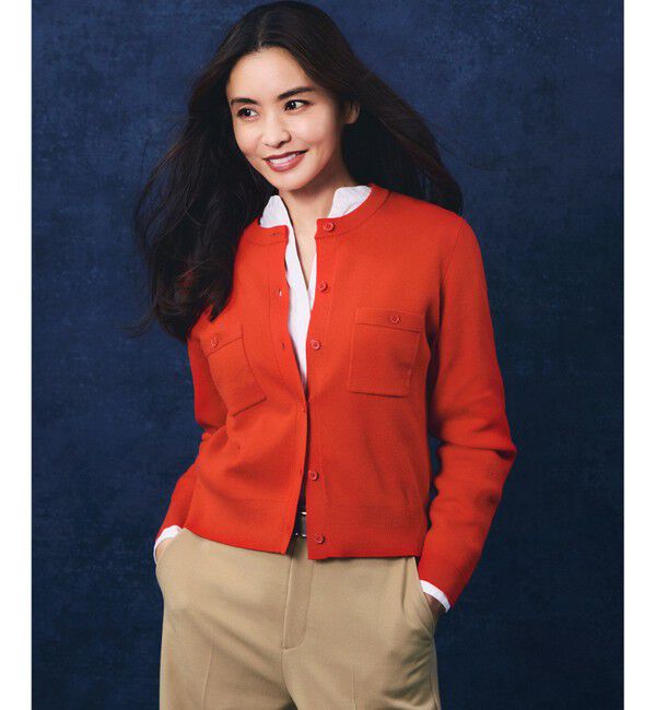 23区「【滝沢眞規子さん着用/Oggi掲載】コットンカシミヤ ポケット カーディガン」|カーディガン|